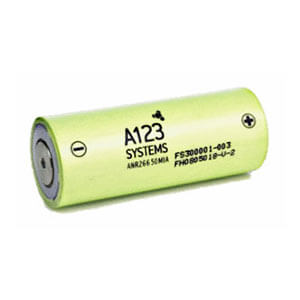 Lire la suite à propos de l’article Cellule 3,3V 2500mAh • A123 26650