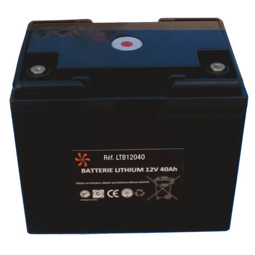 Batterie lithium 12V 40Ah - LTB12040 - Li-Tech • Fabricant batteries  Lithium France