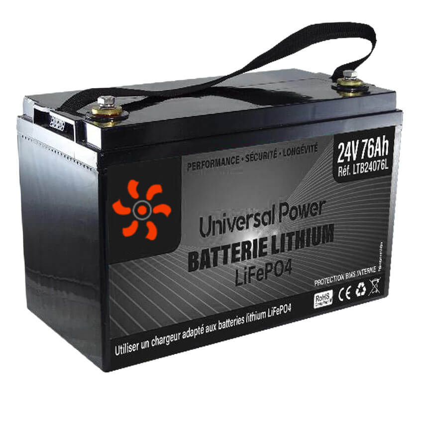 Batterie lithium 24V 76Ah - Réf. LTB24076L - Li-Tech • Des batteries  lithium sur-mesure