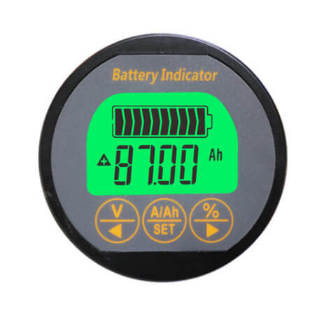 LITHIUM SUR MESURE - Indicateur de capacité (coulombmètre) 100A-rond