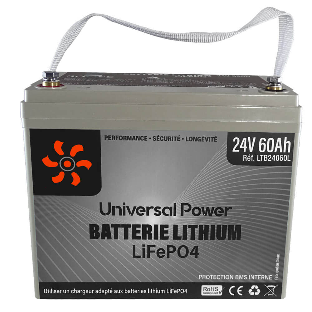 Batterie lithium 24V 60Ah - Réf. LTB24060L - Li-Tech • Des batteries  lithium sur-mesure