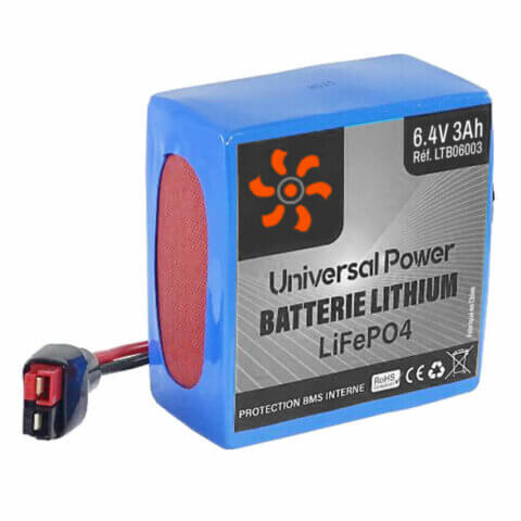 Batterie lithium sur mesure et standard-6V-3Ah