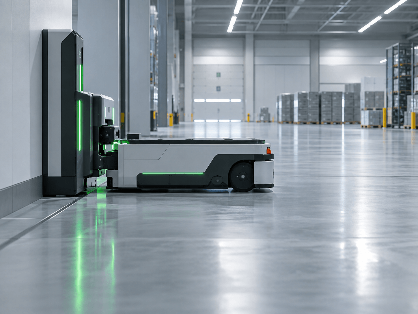 AGV industriel équipé d'une batterie lithium sur mesure